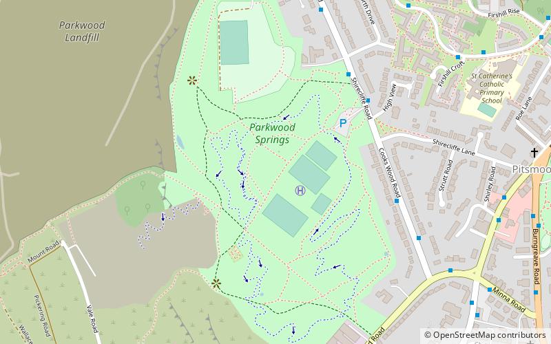 Parkwood Springs MTB trail location map
