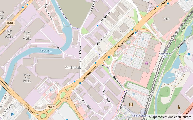 Lower Don Valley location map