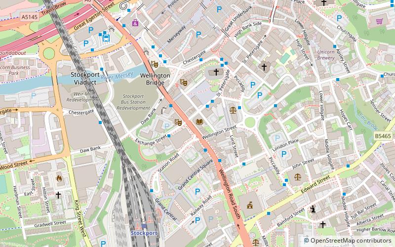 Stockport Central Library location map