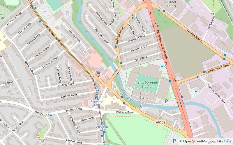 Leppings Lane location map