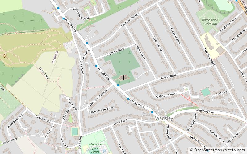 Wadsley Parish Church location map