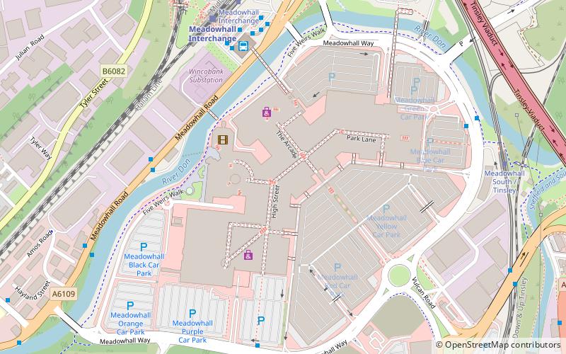 Meadowhall Shopping Centre location map