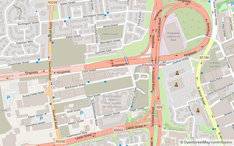 Vauxhall location map
