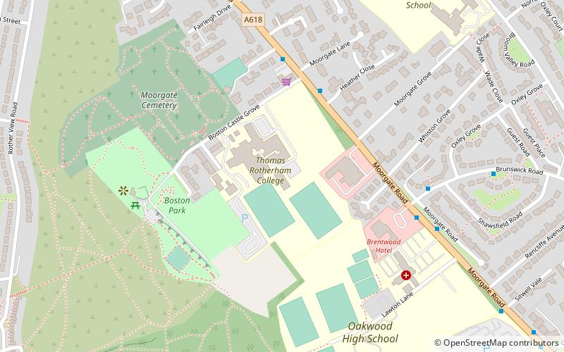 thomas rotherham college location map