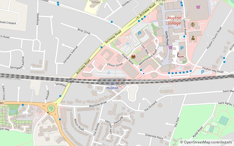 Huyton location map