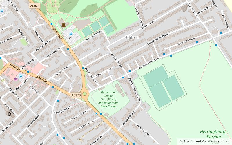 Clifton Lane location map