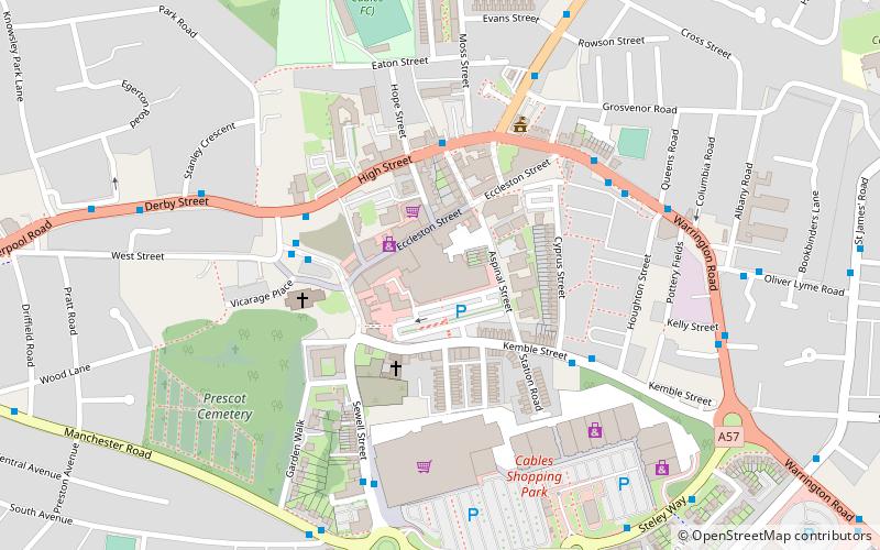 Prescot Shopping Centre location map