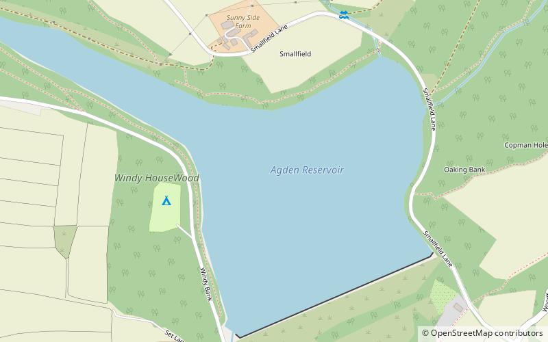 Agden Reservoir location map