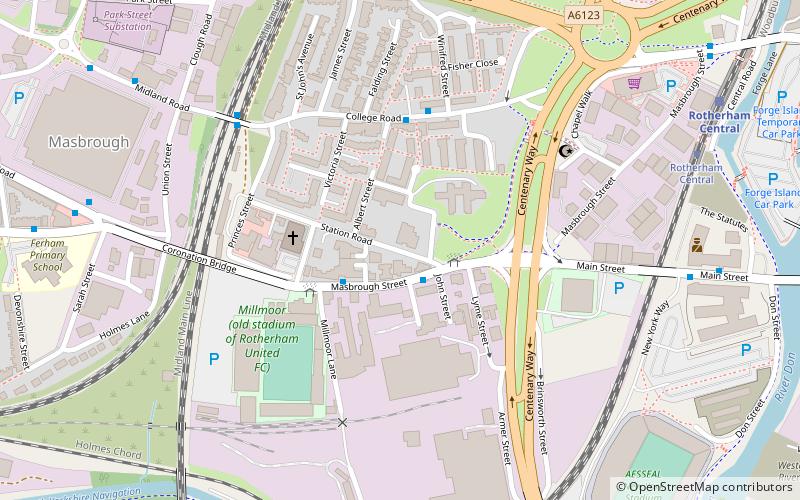 kosciol sw beda rotherham location map