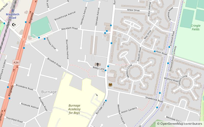 st margarets church manchester location map