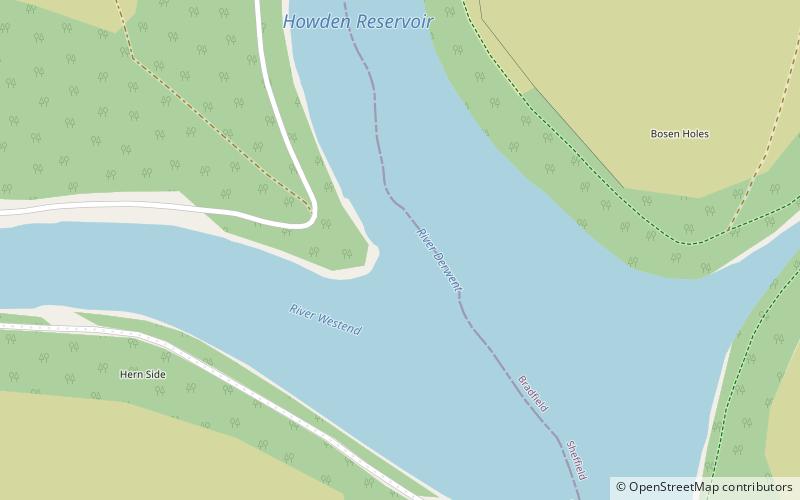 Howden Reservoir location map