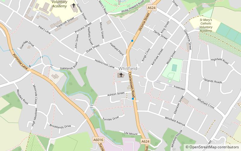 St James' Church Glossop location map