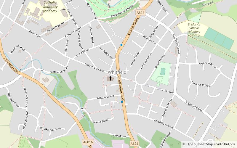 the crown inn glossop location map