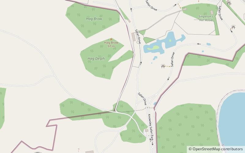 Knowsley Safari Park location map