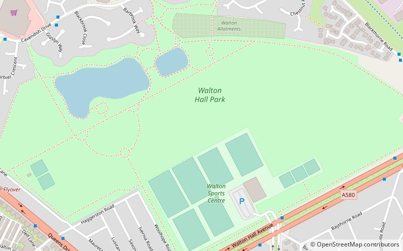 Walton Hall Park location map