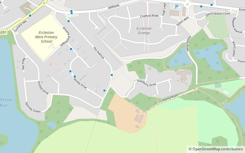 Eccleston Hall location map