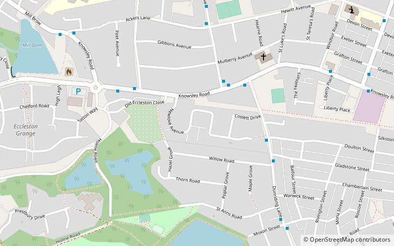 Knowsley Road location map