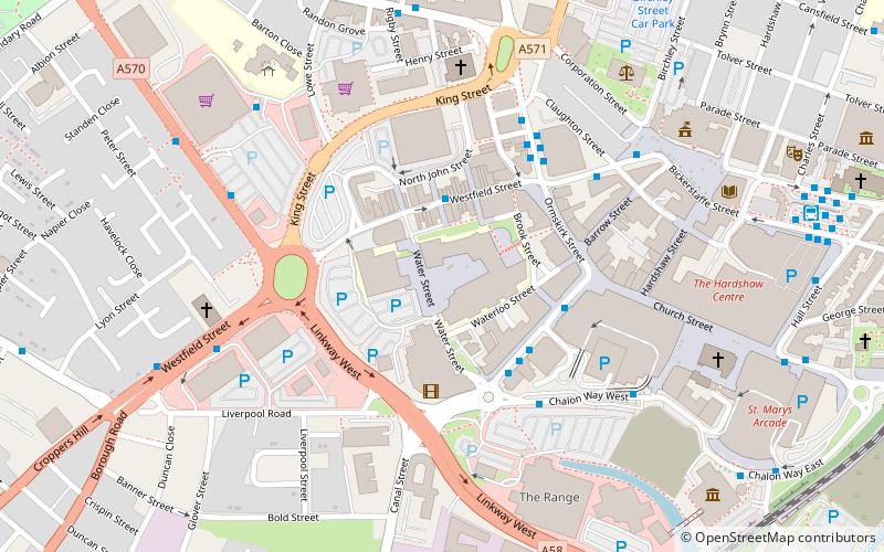 St Helens College location map