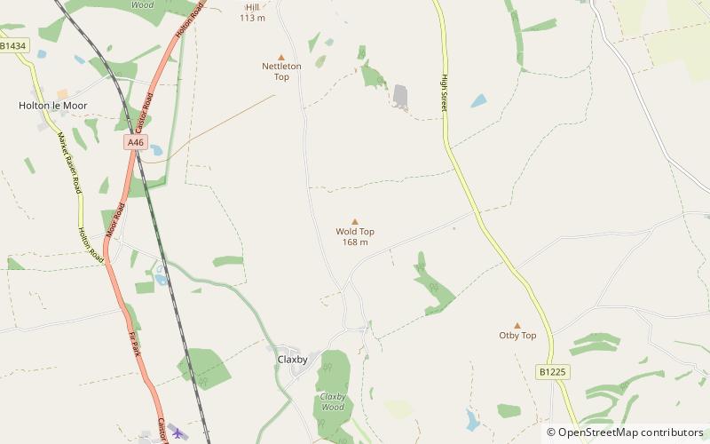 Wolds Top location map