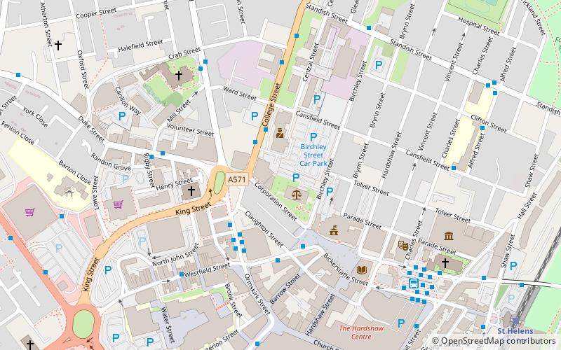 St Helens Town Hall location map