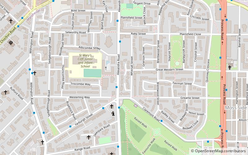 Moss Side location map