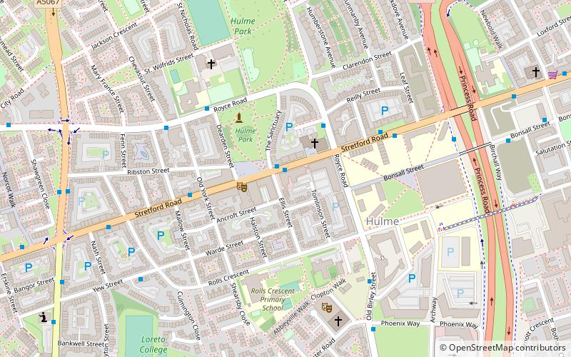 Hulme Hippodrome location map