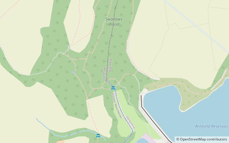 hollingworth reservoir longdendale location map