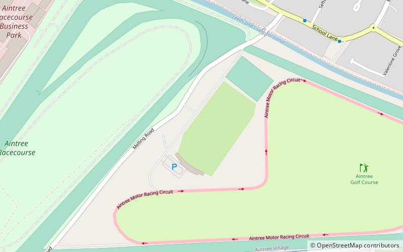 Aintree Motor Racing Circuit location map