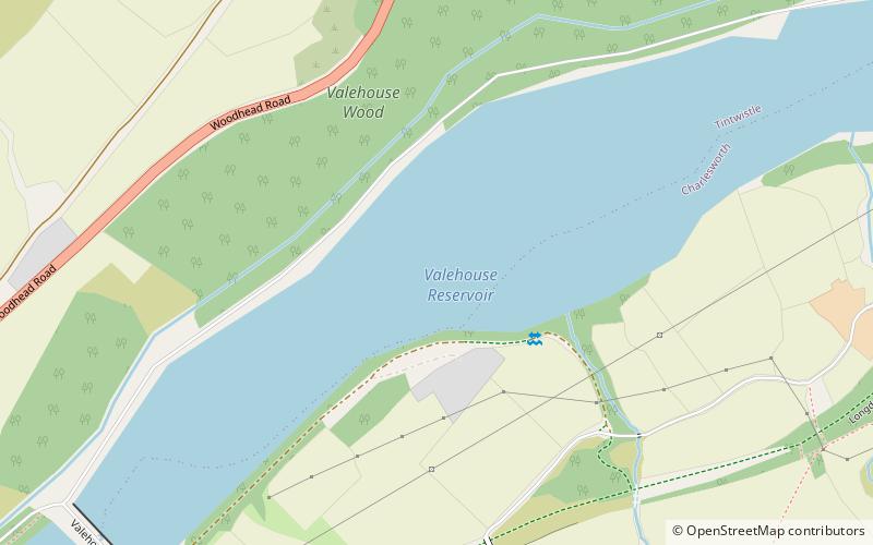 Valehouse Reservoir location map