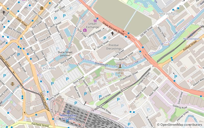 Store Street Aqueduct location map