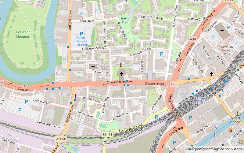 Salford Cathedral location map