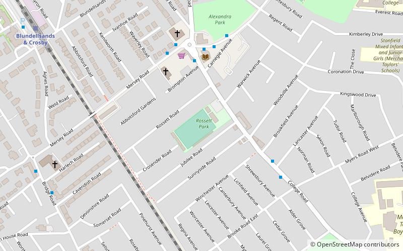 rossett park liverpool location map