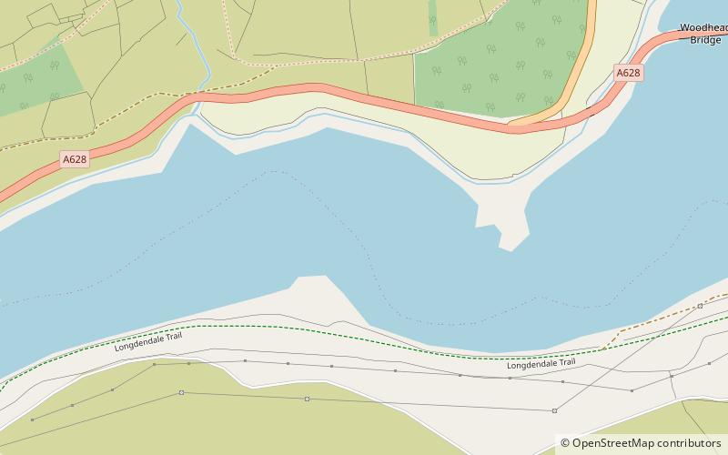 Woodhead Reservoir location map