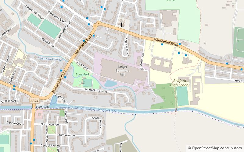 Leigh Spinners location map