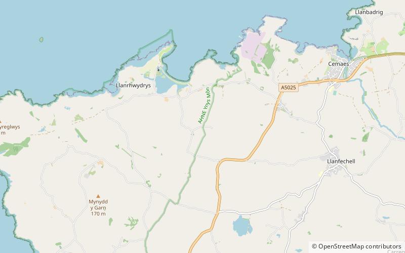 mynydd y garn anglesey location map