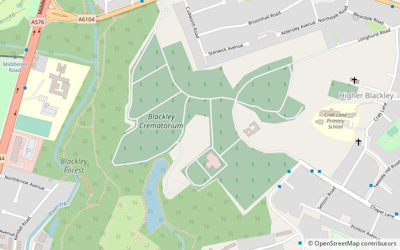 Blackley Cemetery location map
