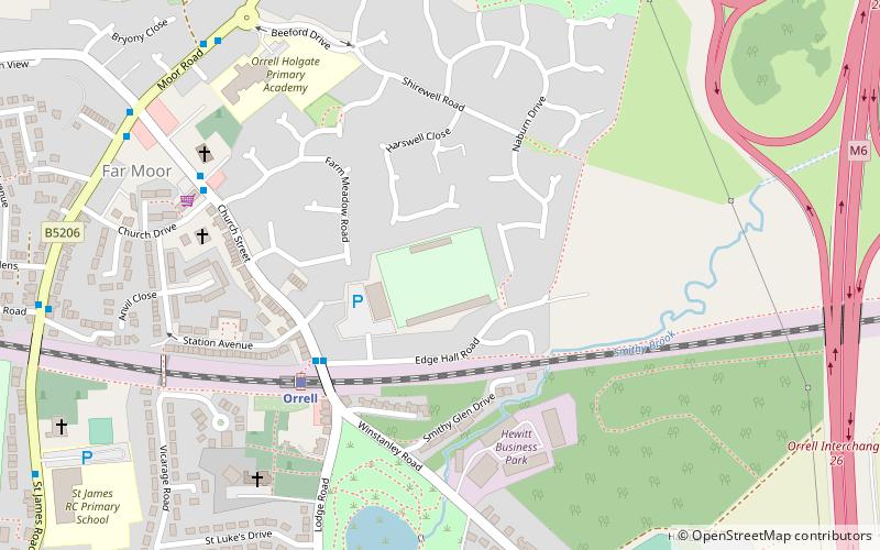 Edge Hall Road location map