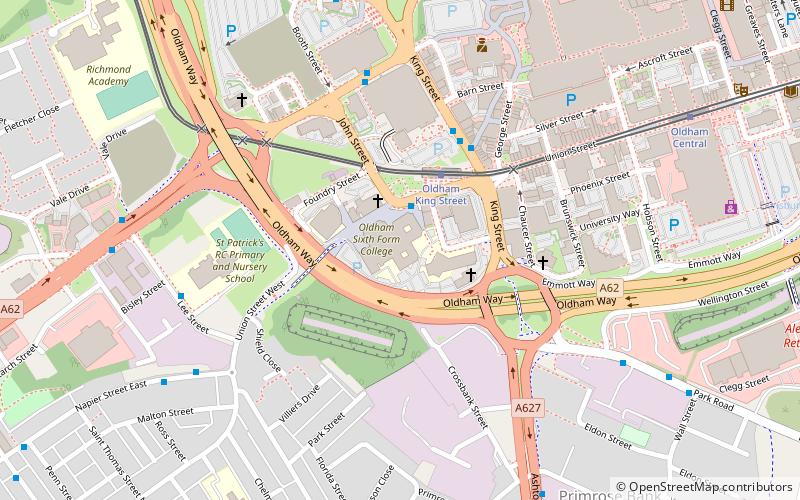 oldham sixth form college location map