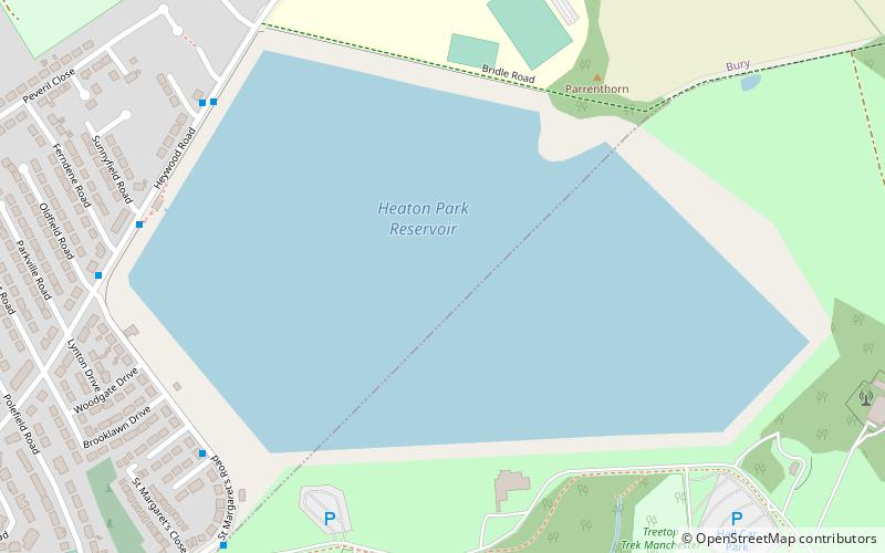 Heaton Park Reservoir location map