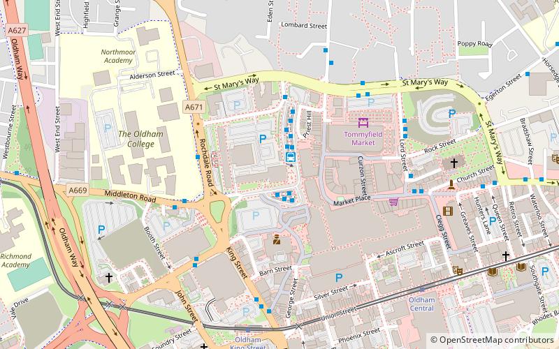 Oldham Civic Centre location map