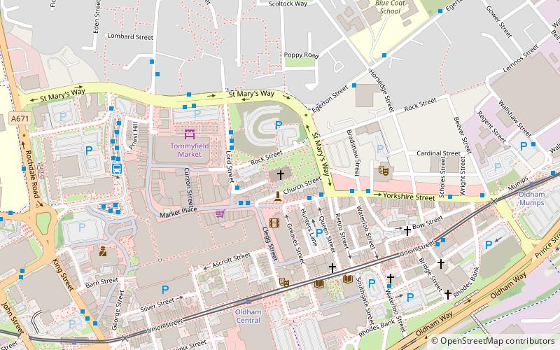 Oldham Parish Church location map