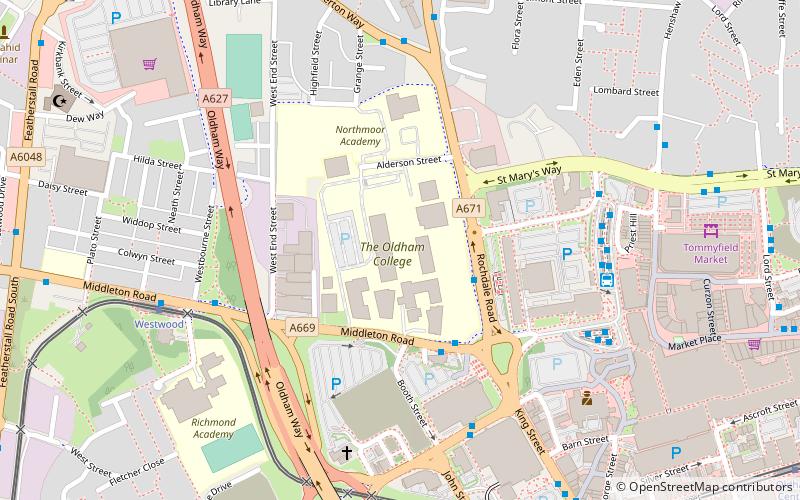 Oldham College location map