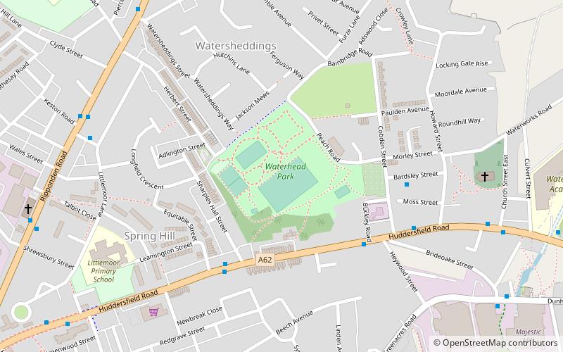 waterhead park oldham location map