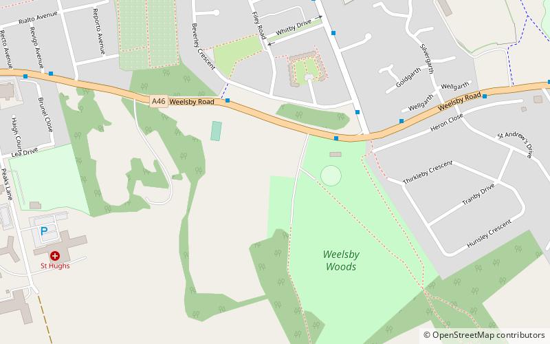 Weelsby Woods location map