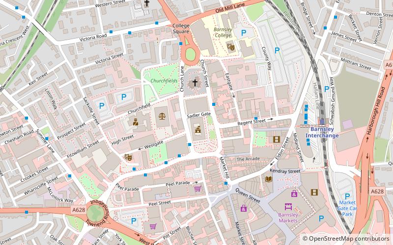 Barnsley Town Hall location map