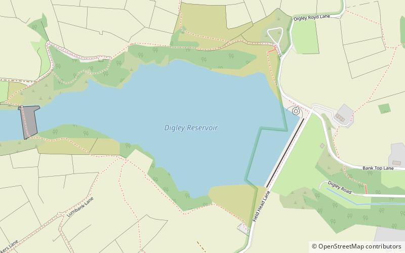 Digley Reservoir location map