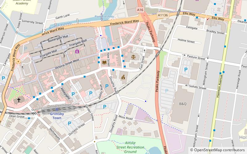 Grimsby Town Hall location map