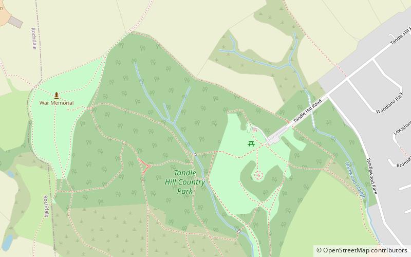 Tandle Hill location map