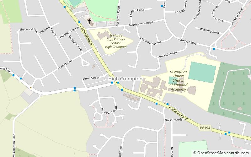 High Crompton location map
