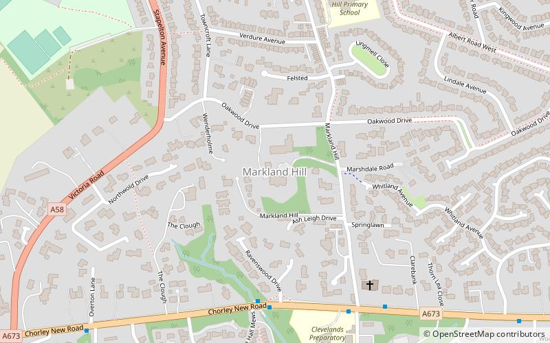 Markland Hill location map